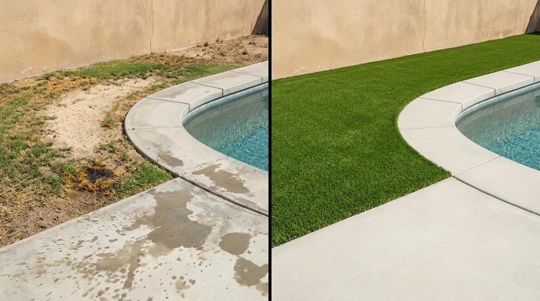 Result artificial grass installation in Palm Desert - Palm Desert Artificial Grass Installation