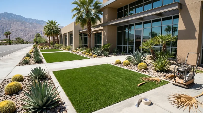 Commercial Artificial Grass Installation Palm Desert